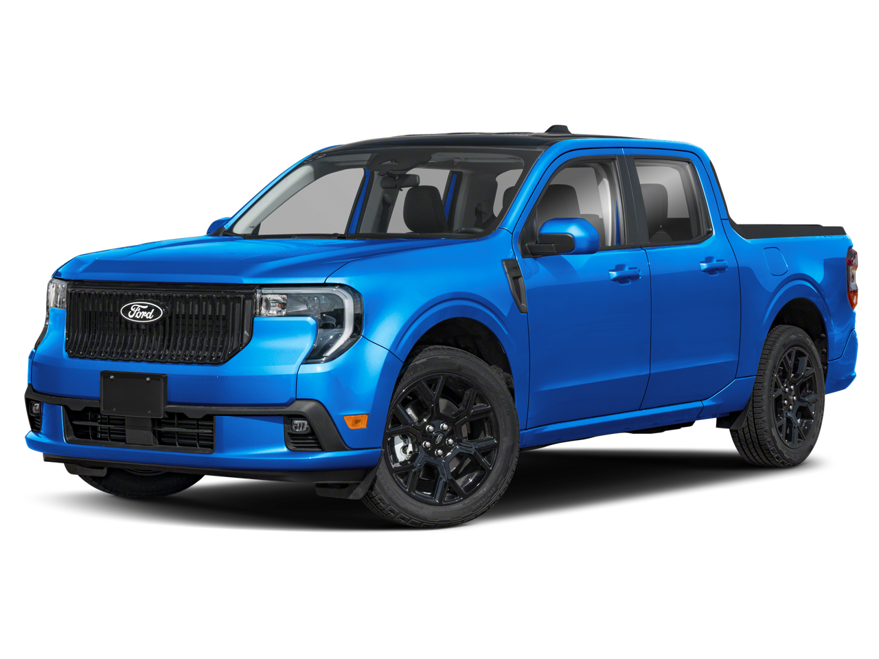 2026 Ford Maverick Lobo High in Shadow Black — front three-quarter view