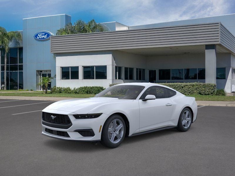 2026 Ford Mustang EcoBoost in Oxford White — front three-quarter view
