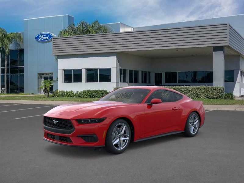 2026 Ford Mustang EcoBoost Premium in Race Red — front three-quarter view