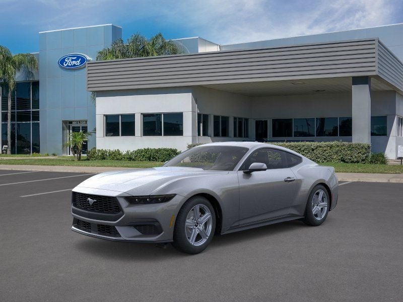 2026 Ford Mustang EcoBoost in Gray Metallic — front three-quarter view