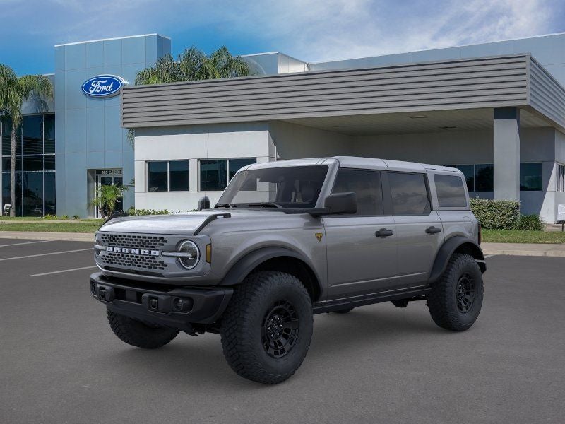 2026 Ford Bronco Badlands in Gray Metallic — front three-quarter view