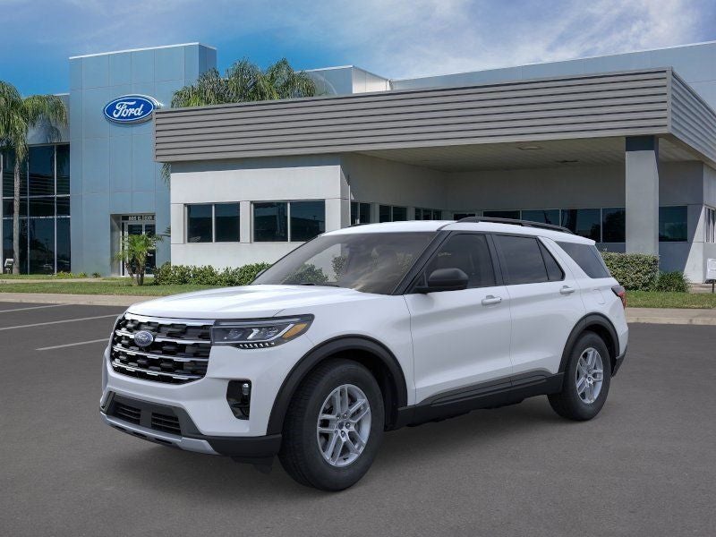 2026 Ford Explorer Active in White Metallic — front three-quarter view