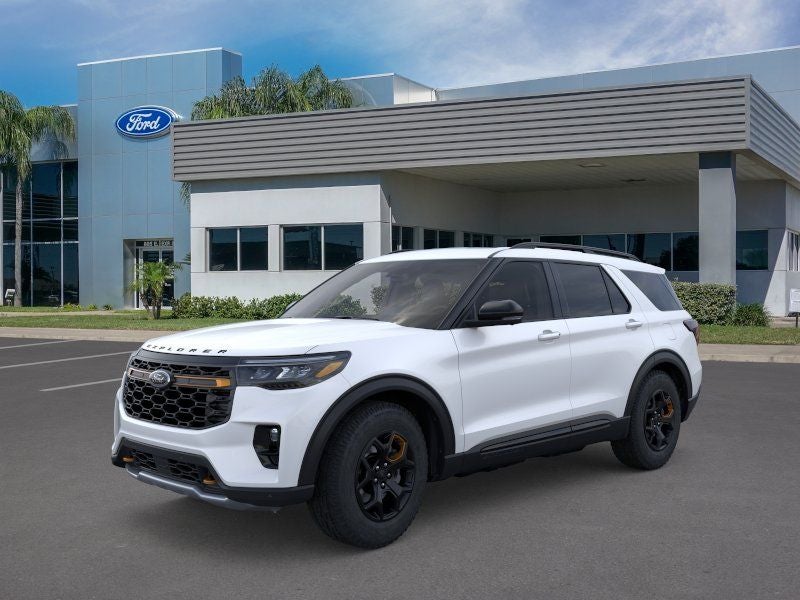 2026 Ford Explorer Tremor in White Metallic — front three-quarter view