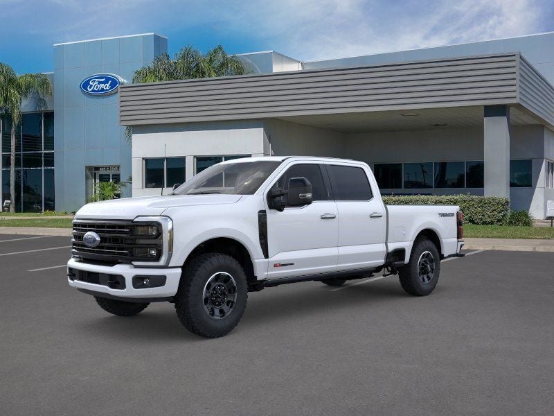 2026 Ford F-250SD Platinum in White Metallic — front three-quarter view