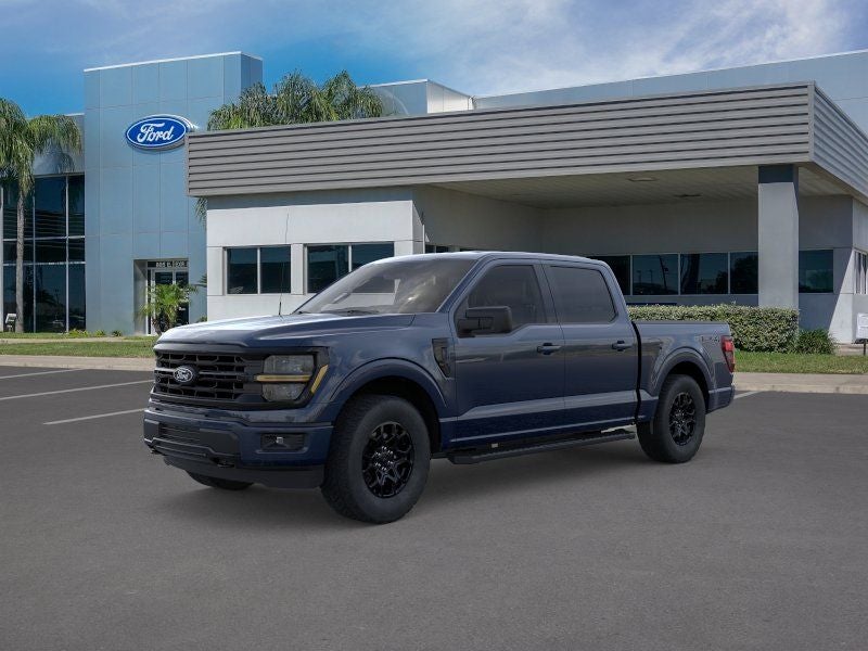 2026 Ford F-150 XLT in Blue Metallic — front three-quarter view