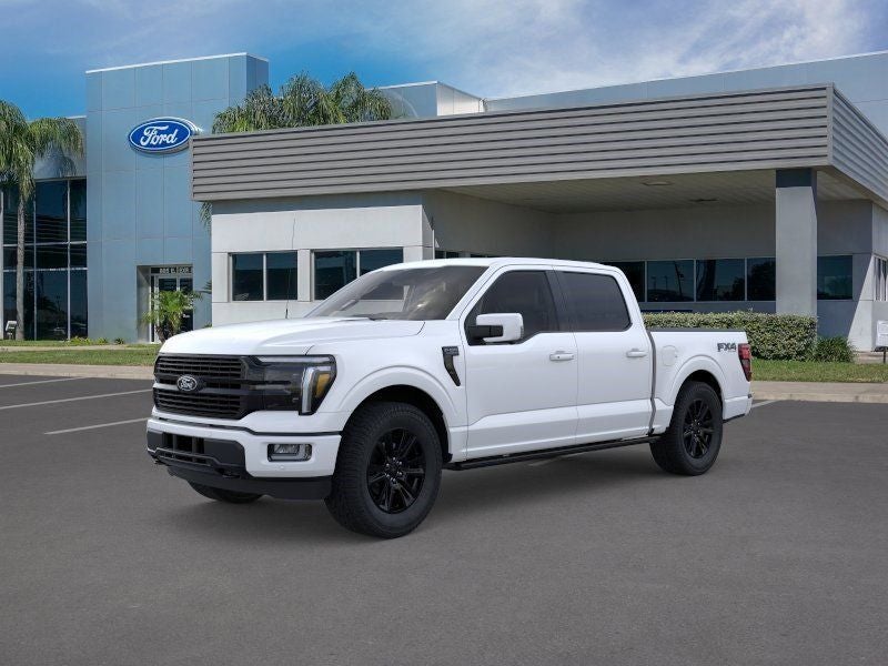 2025 Ford F-150 Platinum in White Metallic — front three-quarter view