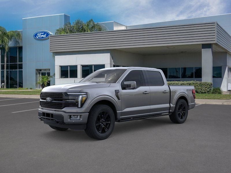 2025 Ford F-150 Platinum in Gray Metallic — front three-quarter view