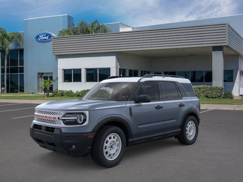 2026 Ford Bronco Sport Heritage in Azure Gray Metallic — front three-quarter view