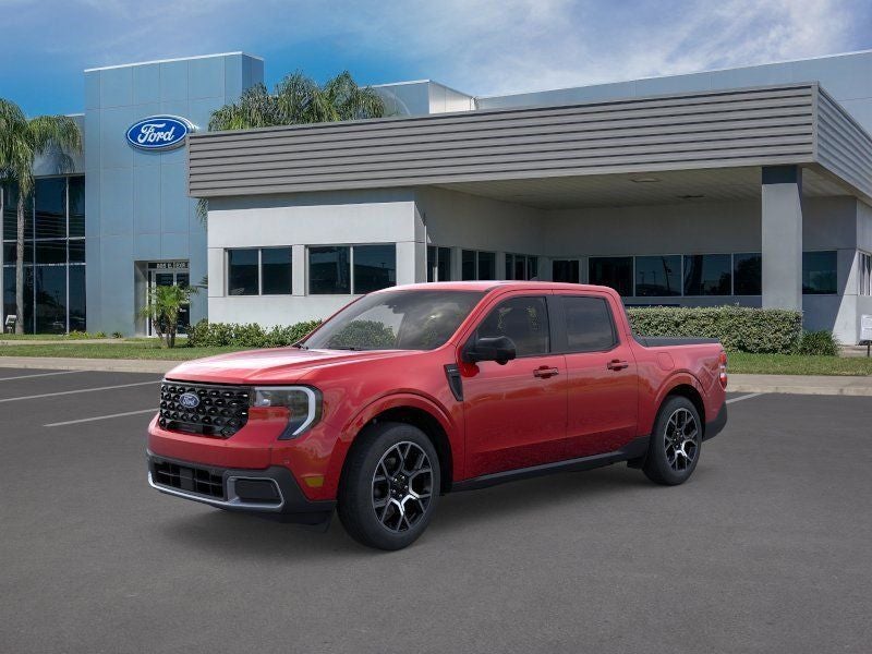 2026 Ford Maverick Lariat in Ruby Red Metallic — front three-quarter view
