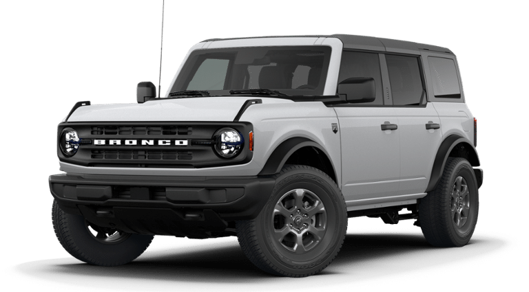 2026 Ford Bronco Big Bend in Avalanche Gray — front three-quarter view
