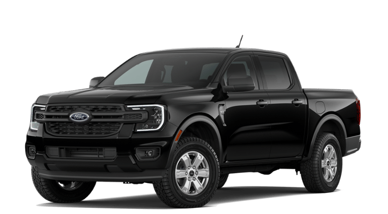 2026 Ford Ranger XL in Shadow Black — front three-quarter view