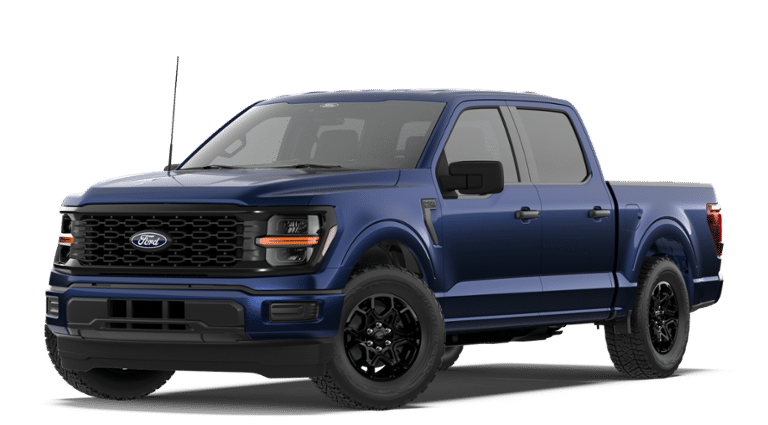 2026 Ford F-150 STX in Argon Blue Metallic — front three-quarter view