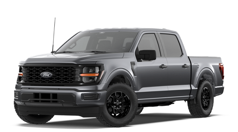 2026 Ford F-150 STX in Carbonized Gray Metallic — front three-quarter view