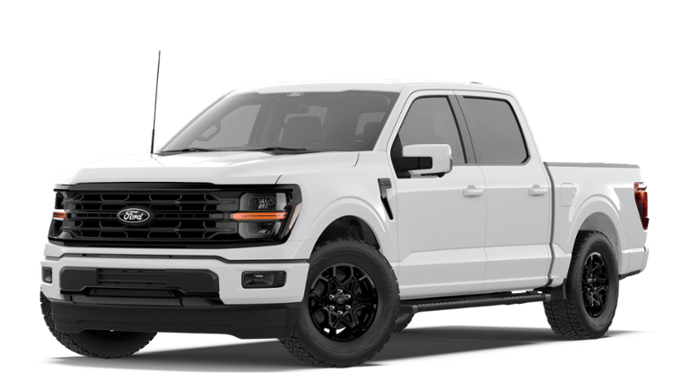 2026 Ford F-150 XLT in Oxford White — front three-quarter view