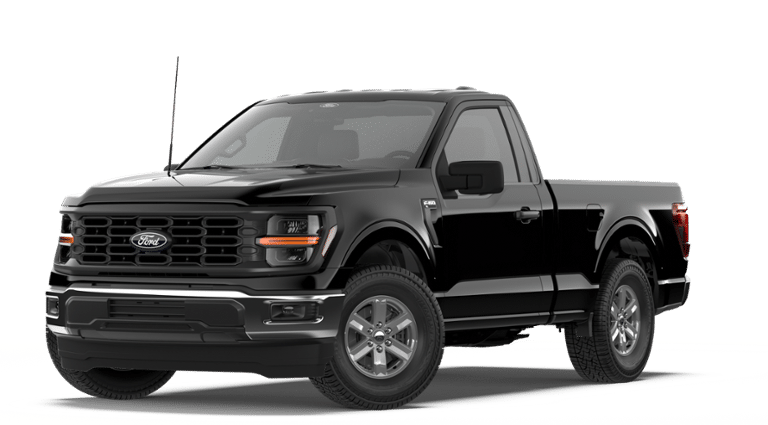 2026 Ford F-150 XL in Agate Black Metallic — front three-quarter view